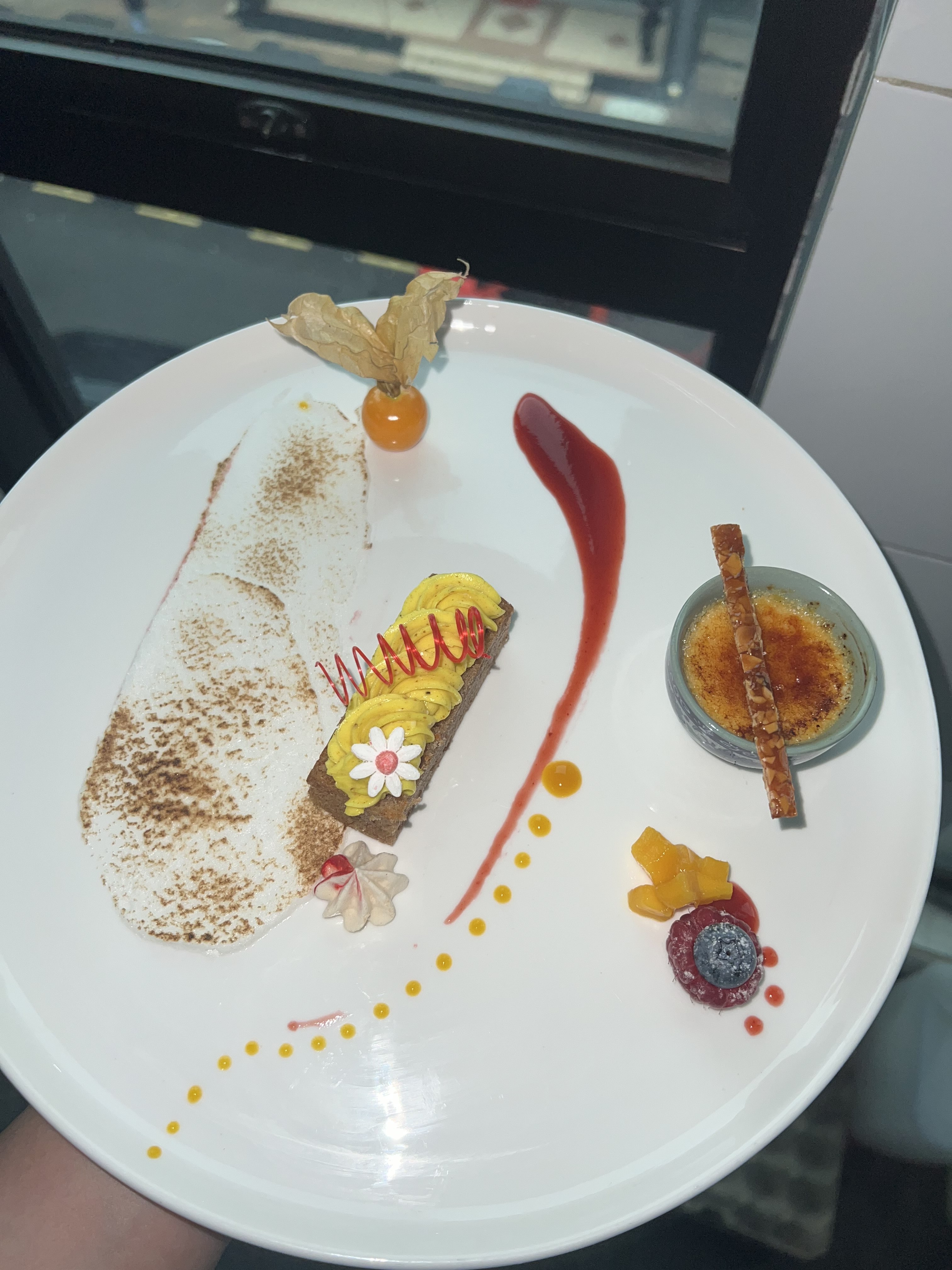 Banana cake fine dining dessert by chef Alia Amani Subang Jaya