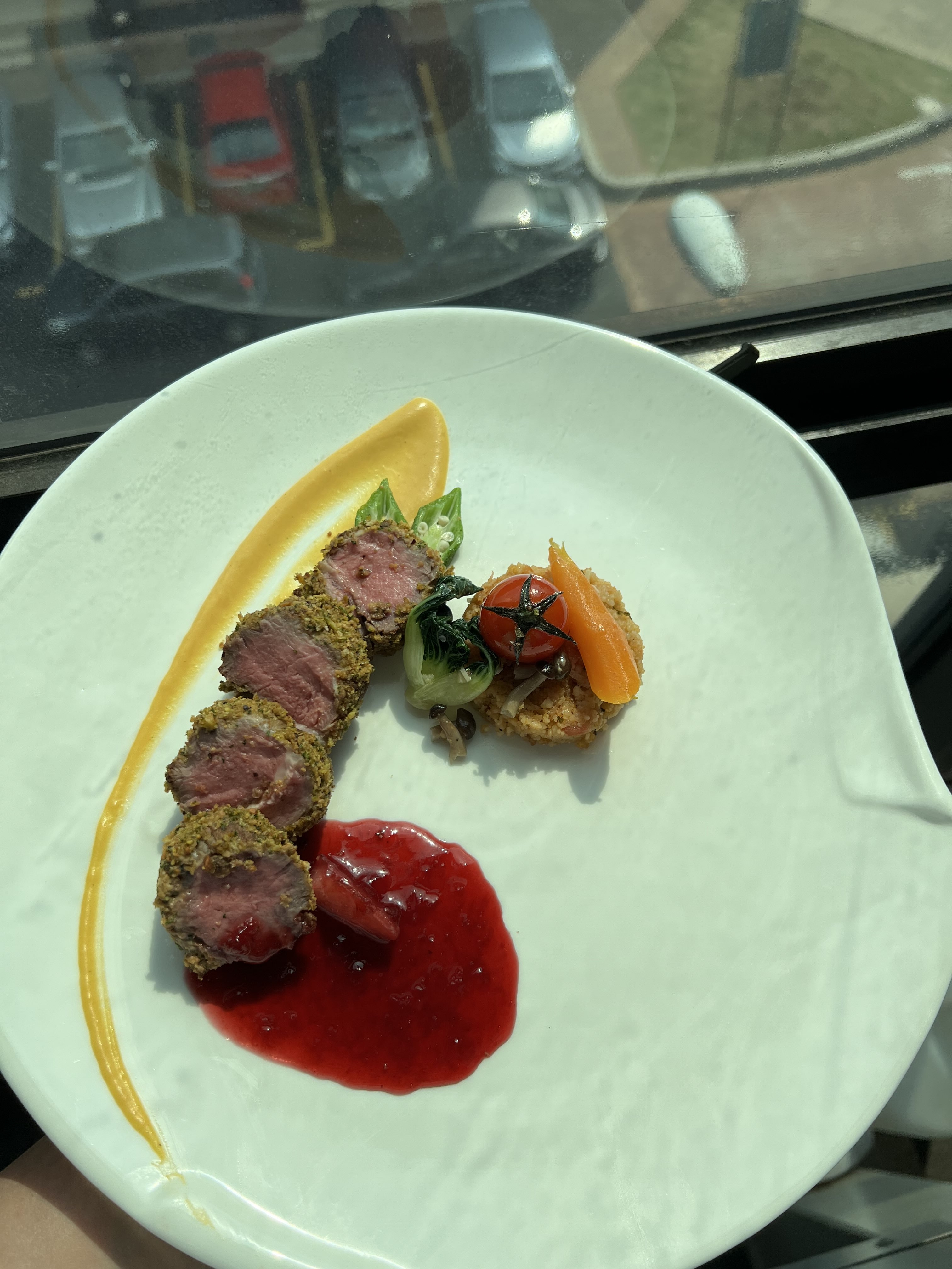 Lamb loin fine dining dish by professional chef Subang Jaya