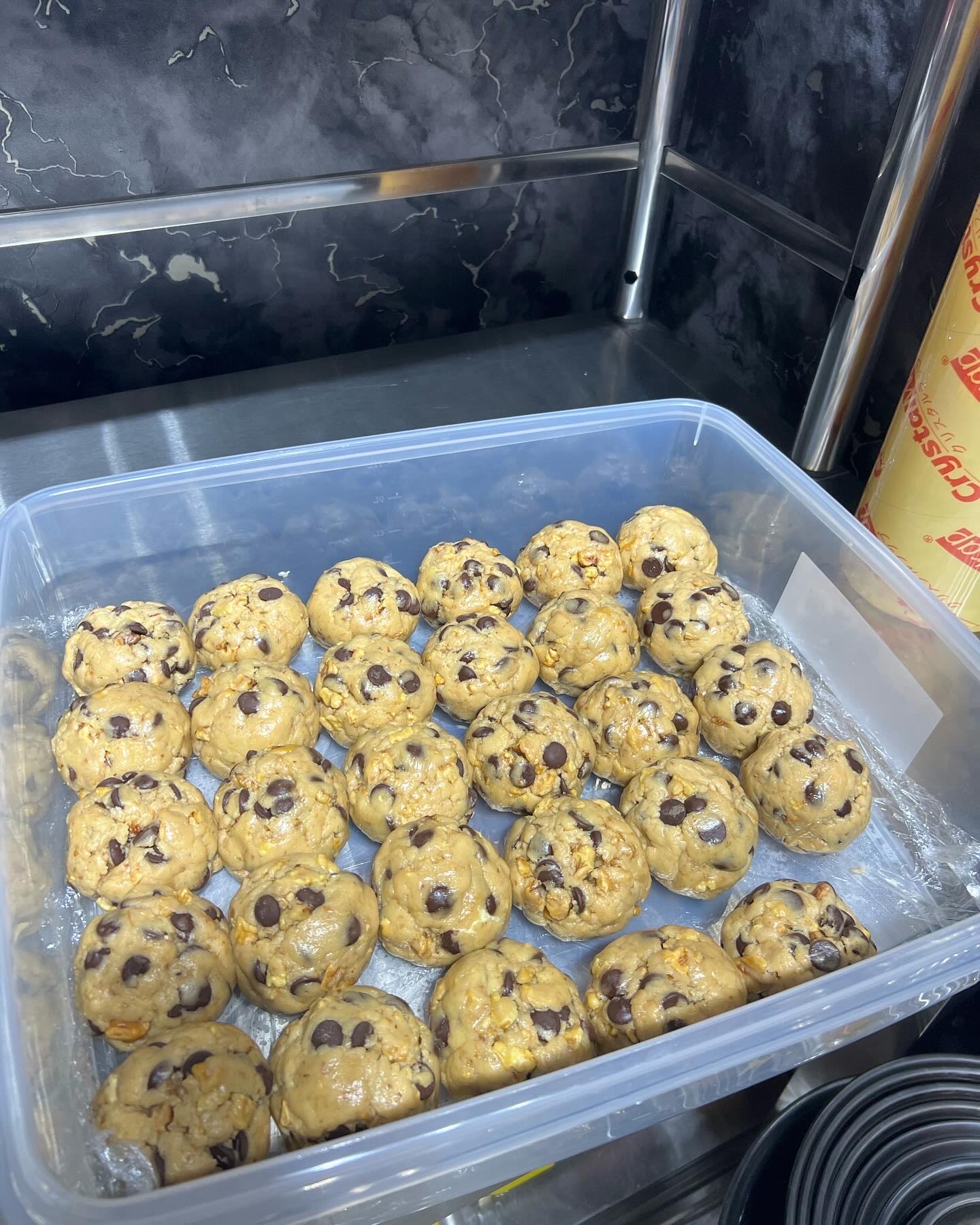 Rolled chocolate chip walnut dough professional baking Subang Jaya